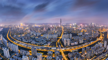 深圳都市风光夜景