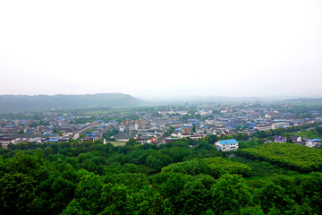 四川江油县城全景