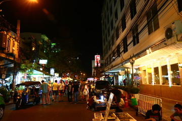 泰国曼谷考山路夜景