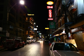 泰国曼谷考山路夜景