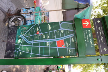 曼谷街头地图路牌