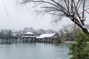 杭州茅家埠雪景