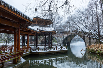 杭州茅家埠雪景