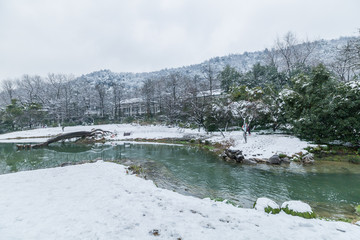 杭州太子湾公园雪景