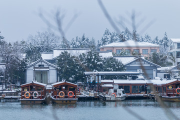 杭州西湖雪景