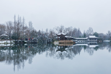 杭州浴鹄湾雪景