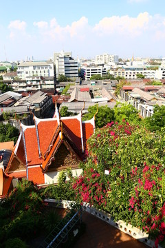 泰国俯视古建屋顶