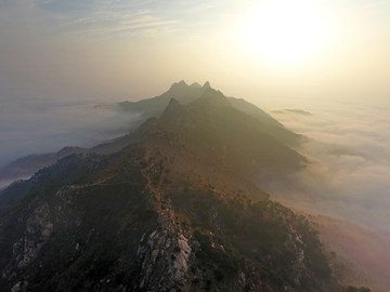 山东青岛崂山浮山森林公园云海