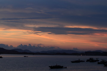 防城港西湾晚霞风光