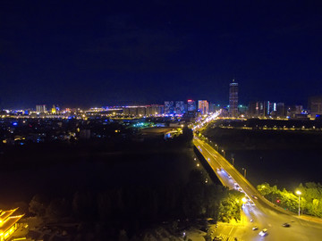 金华宏济桥夜景航拍
