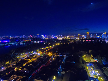 金华古子城夜景航拍