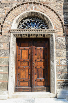 希腊教堂的木门