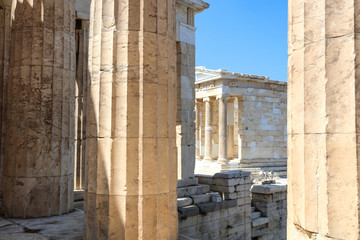 希腊雅典卫城帕特农神庙立柱