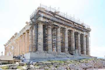 希腊雅典卫城帕特农神庙