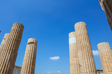 希腊雅典卫城帕特农神庙立柱