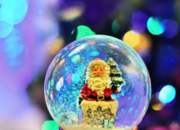 圣诞老人水晶球枞树玻璃球