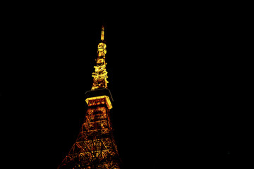 东京塔的夜景