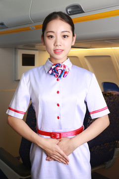 商务客机空姐图片