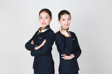 航空女空乘摄影图