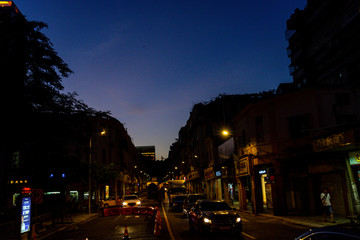 城市街道夜景