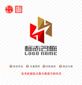 YH字母HY标志中字logo