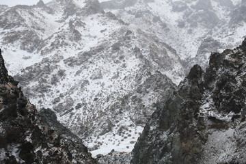 雪山雪痕迹