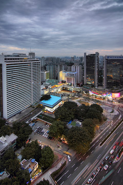 广州环市东城市风光夜景