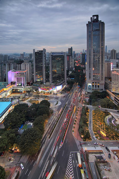 广州环市东城市风光夜景