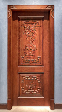 中式实木套装门