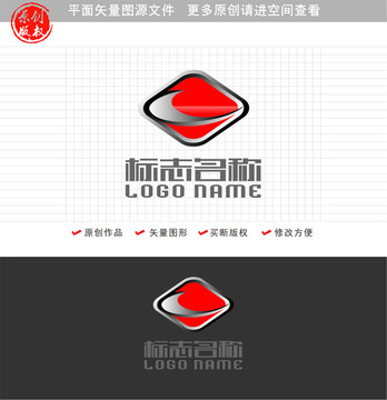 C字母标志飞鸟对号logo