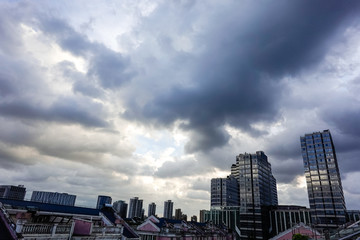 台风安比到来之前的上海