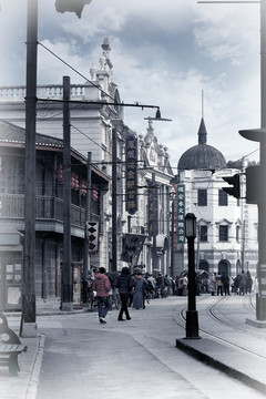 老上海淡彩照片