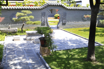 唐语砖雕四合院地砖展示