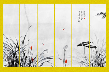 国画荷花