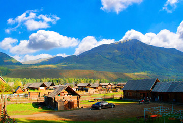 新疆喀纳斯图瓦族村落