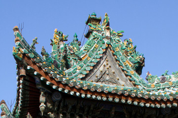 三原城隍庙钟楼屋面装饰