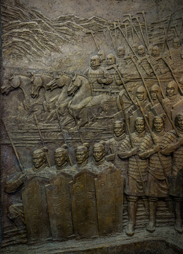 古代军队塑像