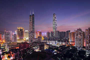 深圳罗湖城市风光夜景