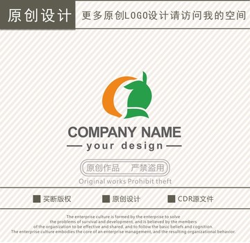 CQ字母水果果品logo