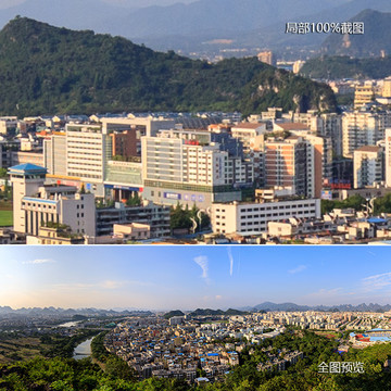 俯瞰桂林七星区高新区全景