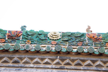 三原城隍庙寝宫内殿正脊装饰