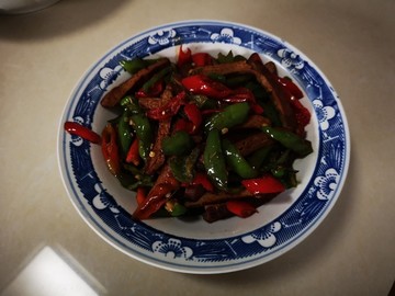 土辣椒炒豆腐干