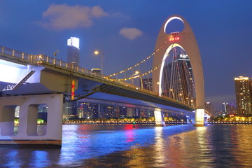 广州猎德桥夜景