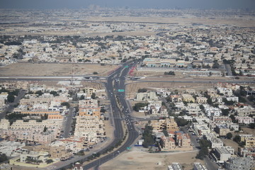 迪拜城市道路航拍