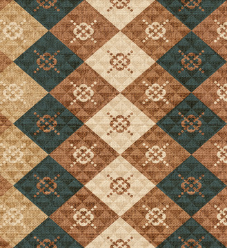 现代简约方块地毯图案