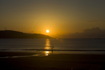 大海日出
