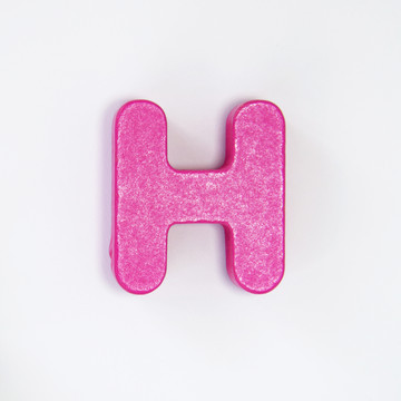 彩色英文字母H拼图