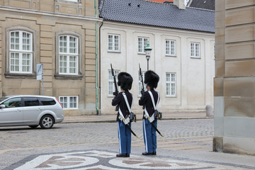 丹麦阿玛琳堡王宫卫兵