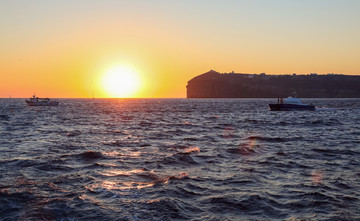 希腊爱琴海日落