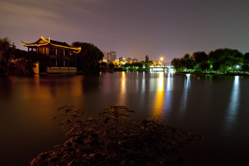 嘉兴南湖夜景